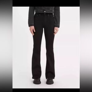Levi's Women's 726 High-Rise Flare Jeans Soft Black Size 18 Medium (W34/L32)